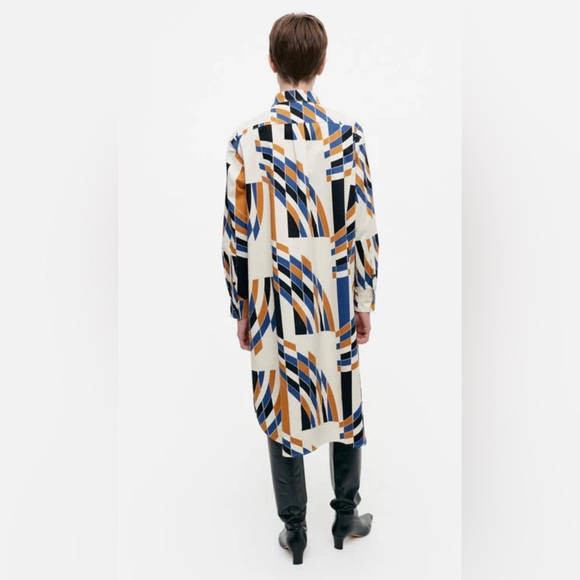 NWT Marimekko Palkisto Kupoli Long Sleeve Oversized Dress in size 38, US 8 - Picture 9 of 10